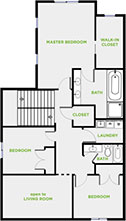 Floorplan, 3 Bedroom (End Unit)